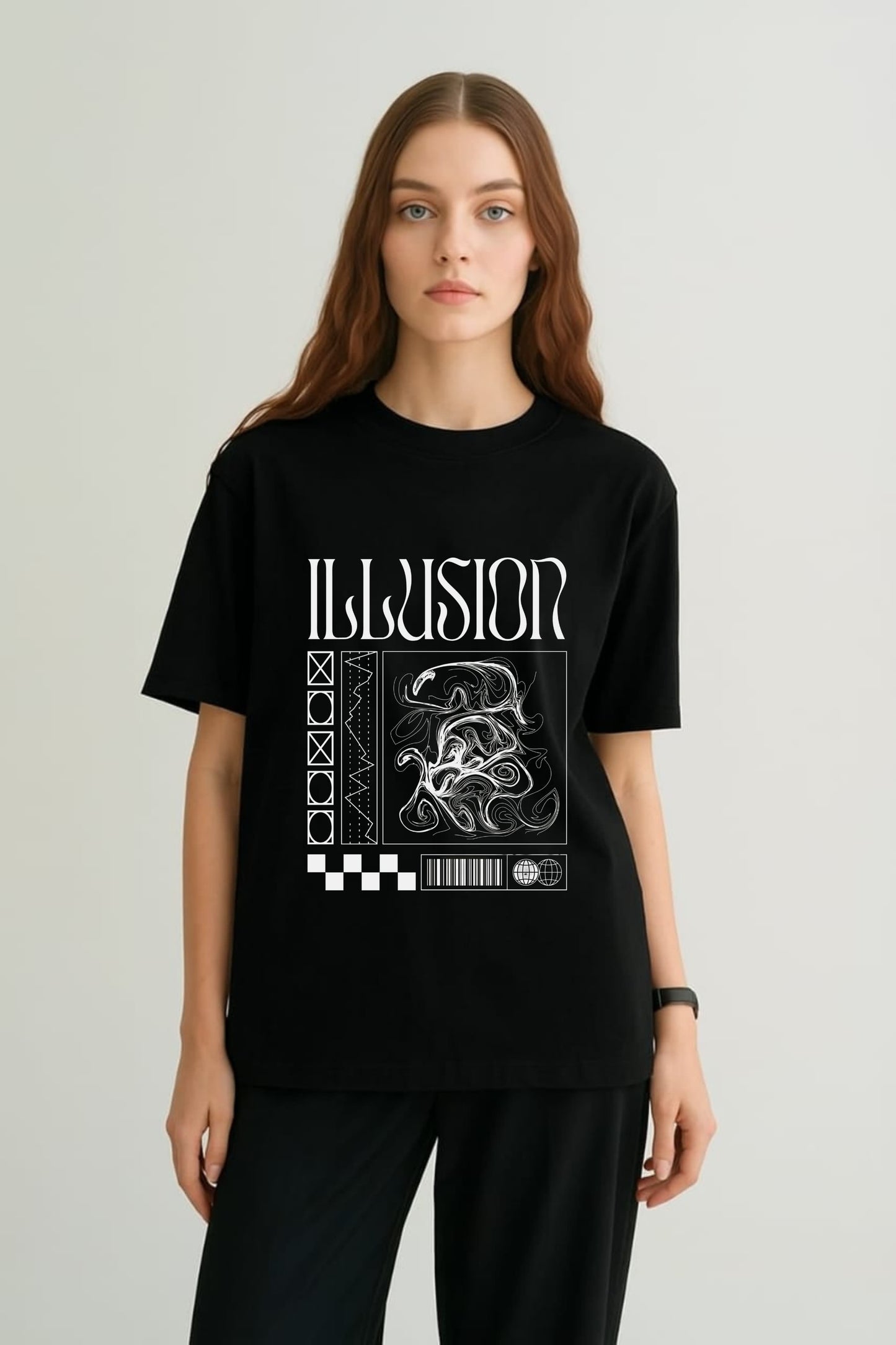 Illusion black tshirt