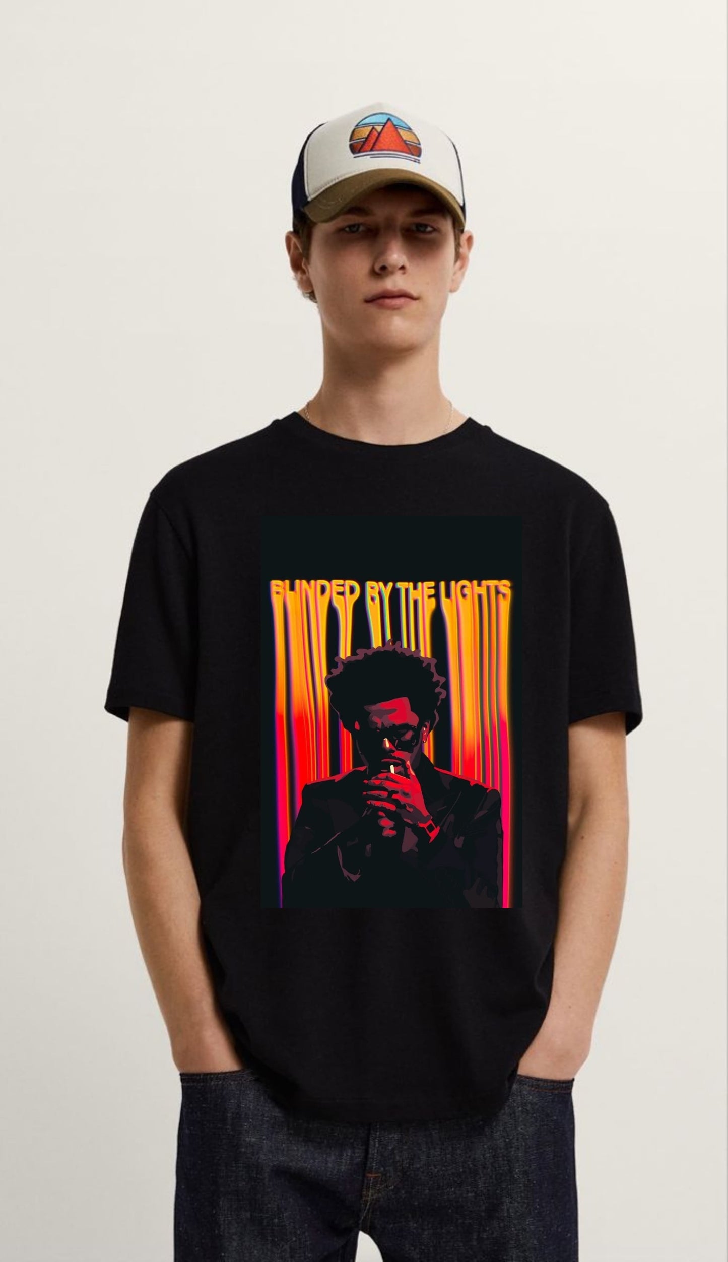 "Blinded by the Lights" Black T-Shirt - Inspired by The Weeknd