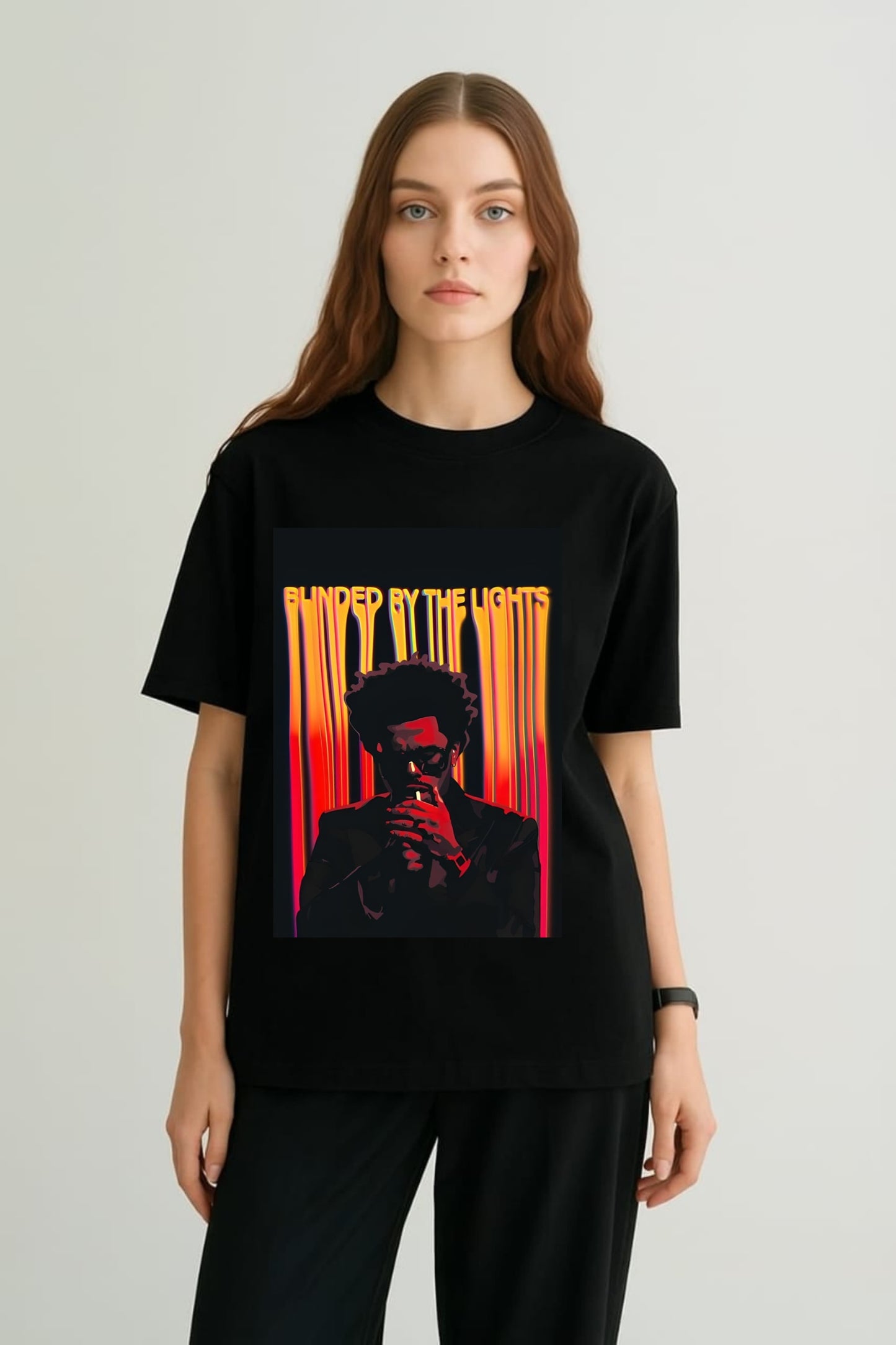 "Blinded by the Lights" Black T-Shirt - Inspired by The Weeknd