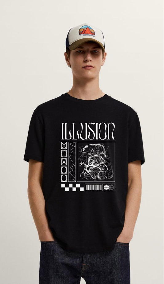 Illusion black tshirt