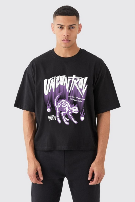 Uncontrol – Black Oversized T-Shirt