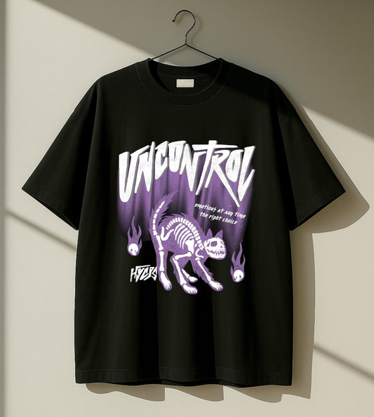Uncontrol – Black Oversized T-Shirt