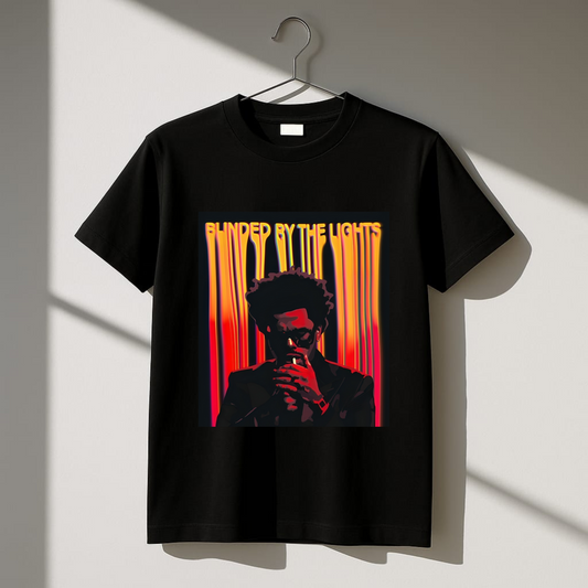 "Blinded by the Lights" Black T-Shirt - Inspired by The Weeknd