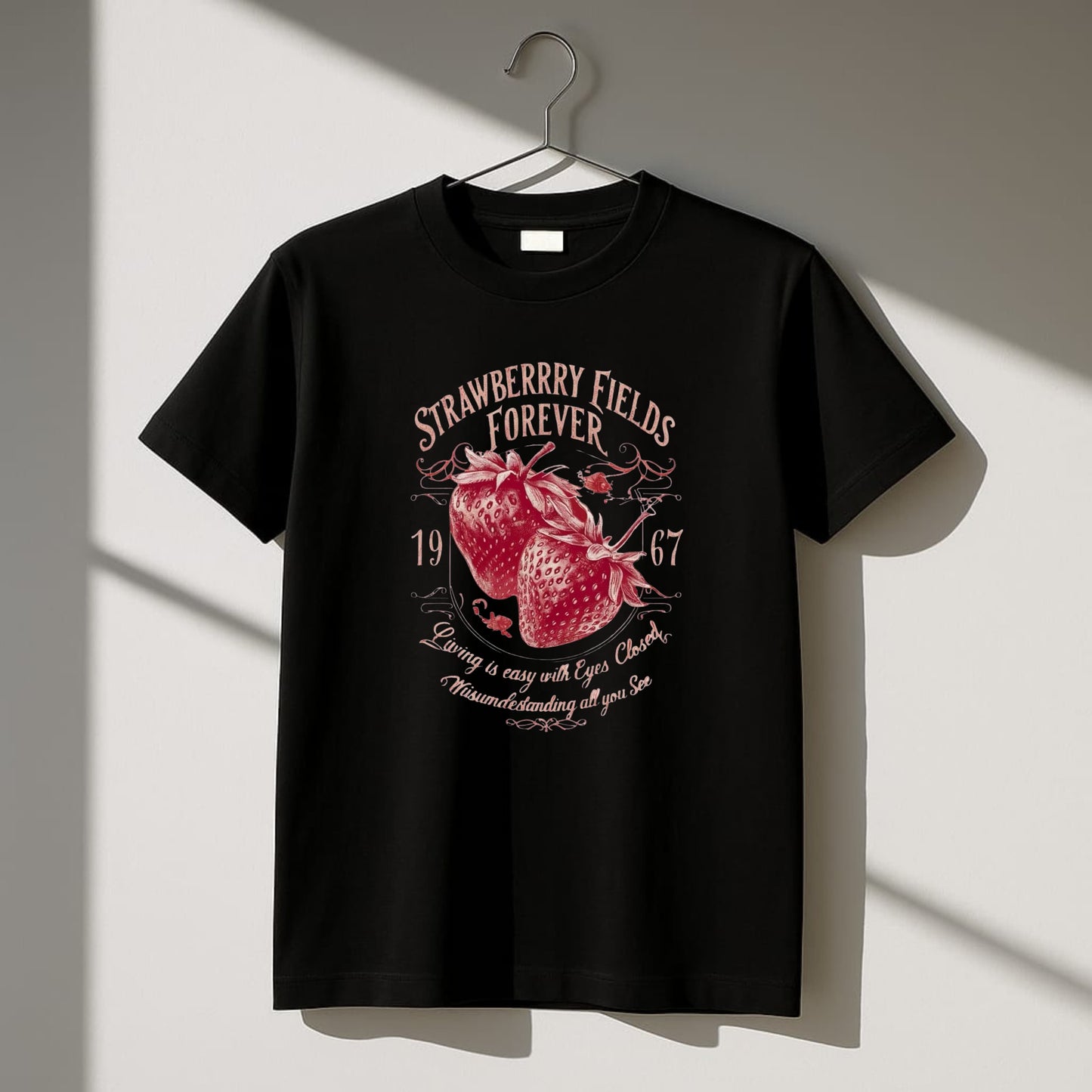 Strawberry Fields Forever – Women’s Crewneck T-Shirt