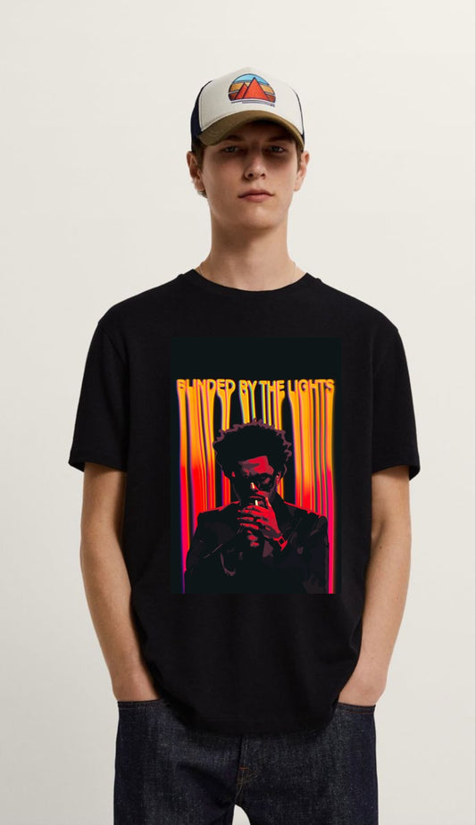 "Blinded by the Lights" Black T-Shirt - Inspired by The Weeknd