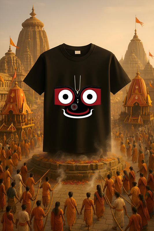 Divine Threads – Lord Jagannath Black Tee